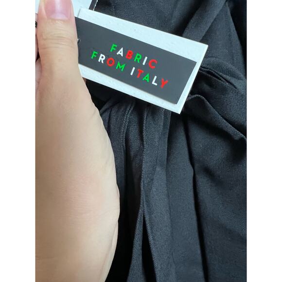 Milly Sevilla Black High Waist Belted Tie Waist Trouser Pants Size 4 - Picture 8 of 11